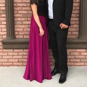 Lucy Paris Satin Maxi Skirt